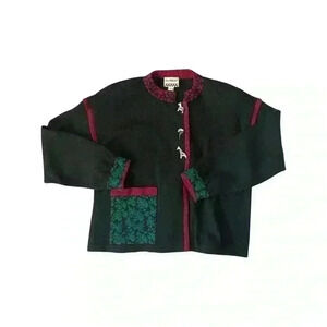 Vintage Anne Pedersen Animal Button Cardigan Sweater in a size medium.